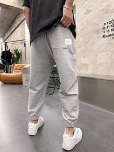 Slim Fit Casual Pants Mens New Loose Solid Color Elastic Youth Summer Handsome Basic Style Long Pants Thin Breathable