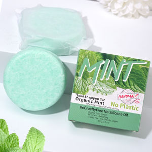 J+60g Mint solid shampoo soap Deep Nourishing Hair Shampoo Soaps Anti Dandruff Foaming Hair Treatments