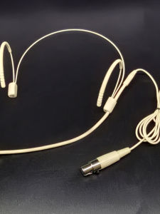 Wireless Receiver Cable Cartridge Microphone Stage Performance Invisible 4 Pin 3 Hole Ear Hanging Type Microphone with Windscreen