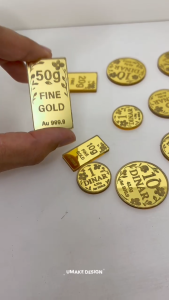 REPLIKA DINAR DAN GOLD BAR (BUKAN EMAS SEBENAR) Replica Gold Bar & Gold Dinar