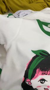 Áo phối cổ bo tay nhún thun sườn điệu đà bé gái 10-20kg