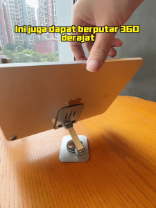 COOBOWE Full Metal Phone Stand Holder Hp Portable Desktop Stand Tablet Holder 360 Degree Rotatable Hp Meja Durable Anti-slip Phone/iPad Holder