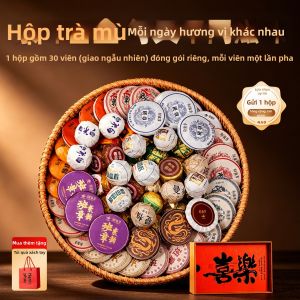 BANRUN | Bánh Trà Puerh Chín và Sinh với Vỏ Quả Cam và Hương Gạo Nếp