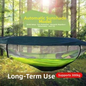 Double Quick Setup Hammock with Sunshade and Mosquito Net