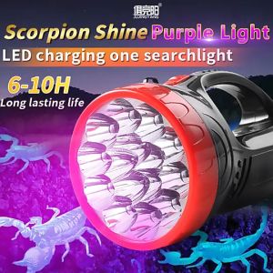 12 light LED super bright flashlight strong light searchlight rechargeable camping flashlight outdoor waterproof portable