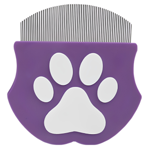 Hipidog | Hipidog Multi-Functional Pet Comb Cat Dog Hair Brush Tear Stain Removal Black Chin Brush Curved Surface Shape Ergonomic Handle