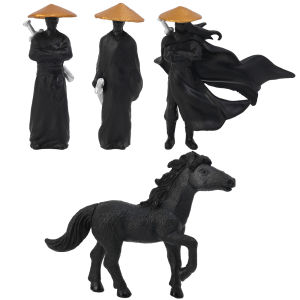 Car Steering Wheels Ornament Swordsman Hero Miniature Doll Model Micro Landscape PVC Decoration