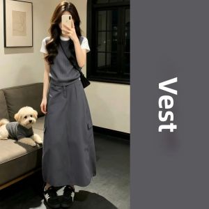 PEIZIXUAN | Korean Style OOTD Half Skirt Set For Summer