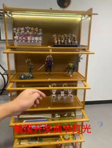 Transparent Display Cabinet Privacy Lockable Display Cabinet with Lights Model Display Racks Toy Display Cabinet Storage Racks Storage Cabinet Dust Storage Cabinet