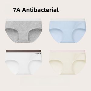 MONCAICHAN | Antibacterial Cotton Underwear Triangle Panties Extended Crotch Length For Women Comfortable Breathable Seamless Mid-Waist Design