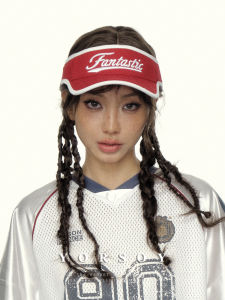 American Retro Hot Girl Red Empty Top Hat: Sun Protection & Casual Style