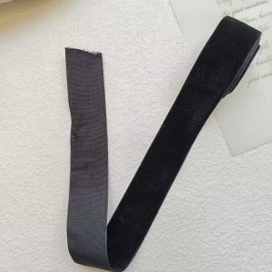 22mm Luxury Black Single Face Velvet Ribbon for Gift Wrapping & FloristrySoft Fabric Tape for DIY Hair AccessoriesHat Decor