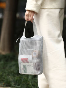 Portable Travel Bathing Cosmetic Storage Bag FaSoLa Large Capacity Mesh Toiletry Bag for Men And Women Handheld Wash Bag