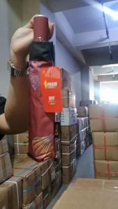 YY 3Folds automatic black uv coated seashell design double ribs with pouch(sun/rainwind proof)