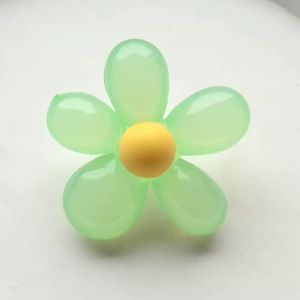 5pcs ABS Flower Button Covers Sew Shirt Cufflink Cap Collar Resin Button Acrylic Rhinestone Decorative Button Sleeve Cover Set