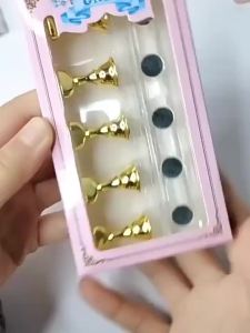 5pcs/Pack Chess Magnetic Nail Holder Practice Display Stand Gold Silver Rose-Golden Showing Shelf Gel Polish Display Stand Tools
