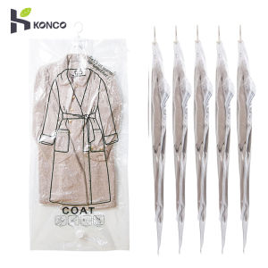 ถุงเก็บฝุ่น Konco สำหรับแขวนเสื้อผ้า1ชิ้นกระเป๋าเก็บเสื้อผ้าจัดระเบียบเสื้อผ้าถุงประหยัดพื้นที่แบบบีบอัดได้
