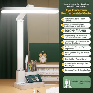 ZHUOLESHI | Folding Eye-Protecting Reading LED Desk Lamp