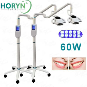 เครื่องฟอกสีฟัน LED 60W แบบพกพา เคลื่อนย้ายได้ พร้อมล้อ