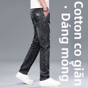 YOU XIN | Quần Jeans Dài Phẳng Mùa Hè Chất Lượng Cao Nam