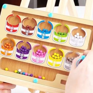 Sweetybayibayi Magnetic Matching Maze Board Game Color and Number Sorting Toy for Kids Early Learning Counting Skill Toys