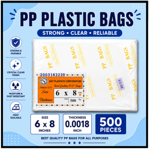 6 x 8 Inches PP Plastic Bags | Thick Crystal Clear & Durable | Perfect for Repacking | 500 Pieces