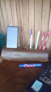 ที่ใส่ปากกาไม้ กล่องใส่ปากกาไม้ กล่องใส่เครื่องเขียน ที่เสียบปากกา ที่ใส่ปากกาวินเทจ ของใช้บนโต๊ะทำงาน แท่นเสียบปากกา