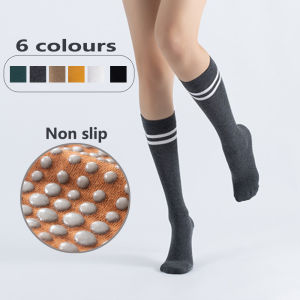 Stripes yoga Pilates aerobics socks anti-slip Women long Tube cotton Sports socks Zumba Indoor exercises fitness Floor Socks