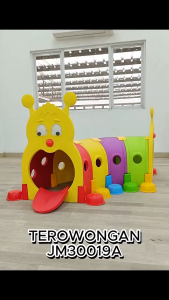Terowongan Anak Happy Play Colorful Climber Tunnel Caterpillar Mainan Panjat Tebing Ulat Plastik
