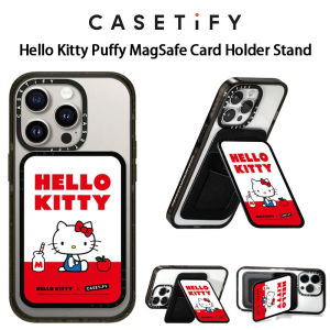 สวัสดี Kitty X CASETiFY Snappy กระเป๋าเก็บบัตรยืนกับ Magsafe แฟชั่นที่ใส่บัตรกระเป๋าเงินกระเป๋าเก็บบัตรสำหรับ iPhone Samsung Xiaomi Magsafe เคสใส่บัตร
