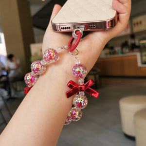 Durable Handmade Short Mobile Phone Lanyard Starfish Beads Pendant Universal Phone Case Drop Resistant Colorful round Beads Decoration