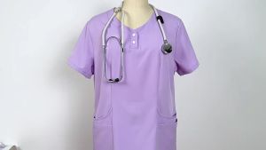 กระดุมยืดไซส์ใหญ่ลำลองแพทย์พยาบาลโรงพยาบาลชุดทำงานชุดล้างมือชุดผ่าตัดชุดเครื่องแบบ