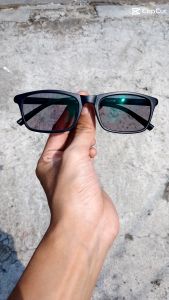 TERLARIS Kacamata Minus Optik Asli Photocromic Anti Radiasi UV Frame Kotak Retro Untuk Gaya Fashionable Gagang Per