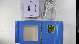 kebidumei | VGA to AV Converter VGA to RCA AV to VGA Converter RCA Adapter with 3.5mm Audio Cable for TV Box PC 1080P CVBS To VGA Converter