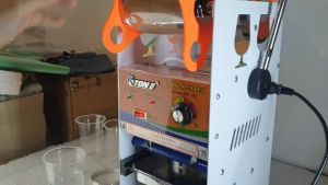 CS Mesin Cup Sealer Press / Mesin Press Gelas Plastik Bisa Sealing Machine 8oz-22oz