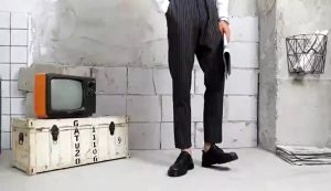 Korean Fashion Formal Shoes For Men Black Business Leather Shoes Wear-resistant Wedding Shoes8865