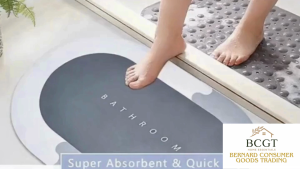 Oval Bath Door Mat Premium Quality Mats Quick Drying Durable Simple Non-Slip Floor Mats Home 38cm x 58cm