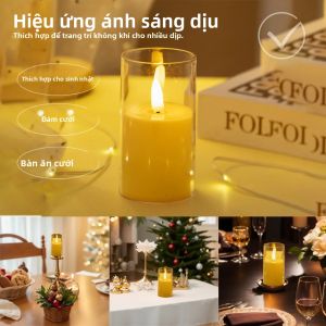 1/3 Chiếc Đèn LED Không Lửa Nến Tealight Hoạt Động Bằng Pin Nhấp Nháy Đèn Vàng Mã Cho Đám Cưới Giáng Sinh Trang Trí Nhà Cửa