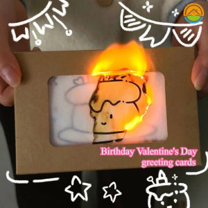 DIY Homemade Reward Birthday Valentines Day Greeting Cards Fun Creative Flame Love Scratch Card Sheet Rectangular Gift Packaging Party Promotion Scratch off Stickers