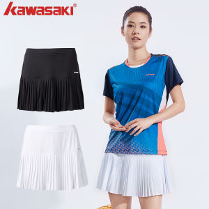 Kawasaki 2025 Womens Badminton Sports Leisure Mini Skirt Running Quick Dry Half Body Skirt Anti Exposure Fitness Yoga Wear