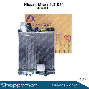 15153 NISSAN MICRA 1.3 K11 RADIATOR ASSEMBLY A/T 380x358x26mm PA26 1ROW