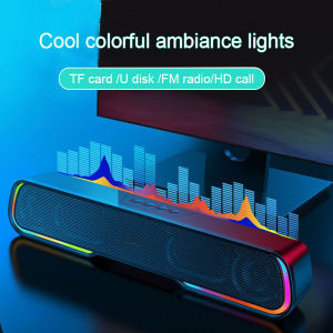 ZAY New Speaker Bluetooth Mini Speaker Bluetooth 5.0 Super Bass Speaker Aktif Subwoofer Sound bar RGB LED Light Computer TV Phone TF 360° Stereo Surround Wireless Bluetooth Speaker GS8 RGB Rhythm Light