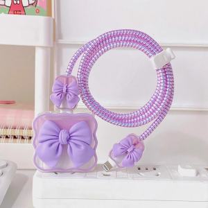 Yingsheng iPhone 15 pro Max Charging Cable Protection Case Premium Feel Line Guard Anti-Break 20W Charger Head New Model Case