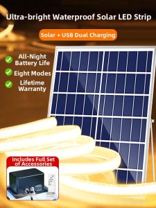 BOOMING LIGHTING | Solar Waterproof Super Bright Outdoor Light Strip