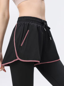 Womens Gym Running Special Sports Wear Loose Yoga Long Pants Quick Dry Fleece Outerwear Polyester Fabric High Waist
