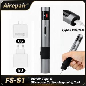 FS‑S1 Ultrasonic Cutter Cutting Frequency 3 Speed Adjustable with Titanium Alloy Blade Tip for PCB Plexiglass PVC Wood DIY
