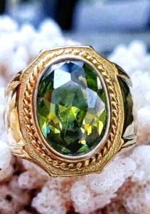 CINCIN BATU PERMATA GREEN PERIDOT BRAZIL◇KILAU TOP