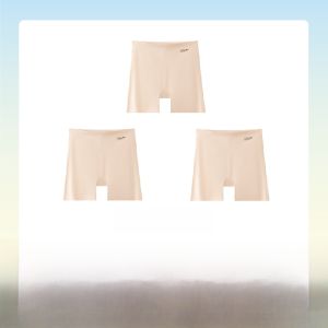 MiiOW | Quần an toàn Ice Silk không để lộ quần lót nữ hai trong một không có viền quần lót nâng cơ bụng kem nền quần lót mùa đông