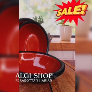 Paket 6Pcs Mangkuk Oval Saji Cekung Tebal Besar 25cm BPA FREE