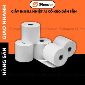 Giấy in nhiệt A7 khổ 75x100mm 300 tem decal có keo dán sẵn